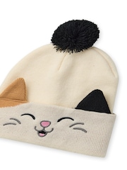 Vanilla Underground Cream Squishmallows Girls Winter Hat and Gloves Set - Image 5 of 6