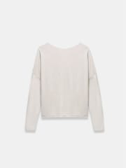 Mint Velvet Cream Slash Neck Ruched Long Sleeve Top - Image 7 of 7
