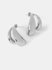 Mint Velvet Silver Tone Teardrop Earrings - Image 2 of 2