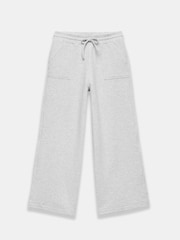Mint Velvet Grey Textured Wide Leg Joggers - Image 5 of 6