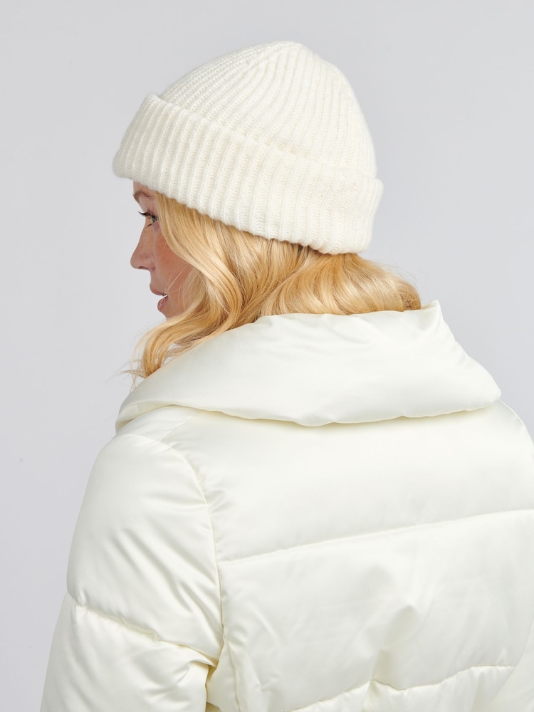 U.S. Polo Assn. White Womens Double Horsemen Woven Patch Beanie - Image 2 of 7 U.S. Polo Assn. White Womens Double Horsemen Woven Patch Beanie - Image 2 of 7
