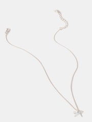 Mint Velvet Silver Plated Bow Necklace - Image 2 of 2
