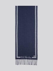 U.S. Polo Assn. Blue Womens Monogram Border Scarf - Image 1 of 3