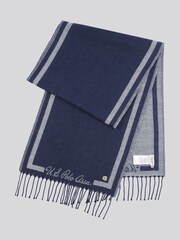 U.S. Polo Assn. Blue Womens Monogram Border Scarf - Image 2 of 3