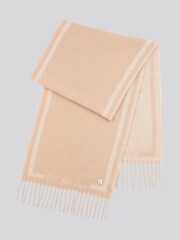 U.S. Polo Assn. Natural Womens Monogram Border Scarf - Image 2 of 2
