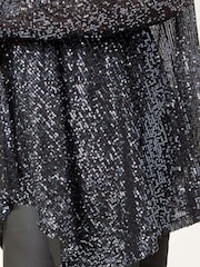 Roman Grey Curve Sequin Waterfall Front Cardigan - Image 5 of 5