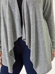 Roman Grey Curve Waterfall Front Jersey Cardigan - Image 5 of 5