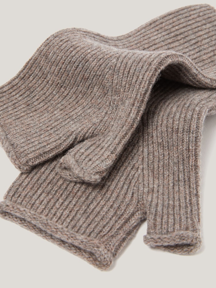 Jigsaw Cream Wool Cashmere Blend Mittens - Image 2 of 4