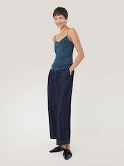 Jigsaw Blue Modal Lace Vest - Image 3 of 5