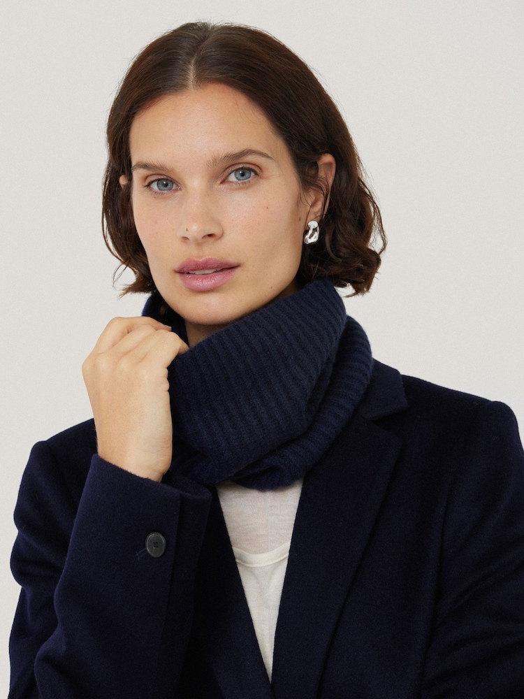 Jigsaw Blue Wool Cashmere Winter Snood - Image 1 of 4