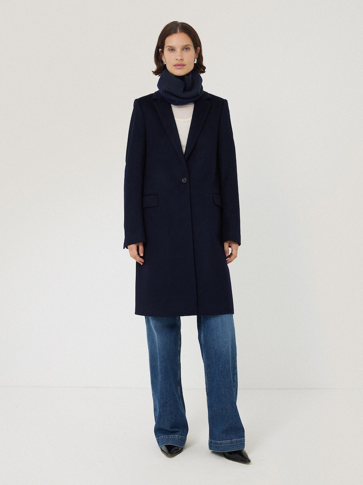 Jigsaw Blue Wool Cashmere Winter Snood - Image 2 of 4