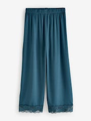 Jigsaw Blue Modal Lace Trousers - Image 5 of 5