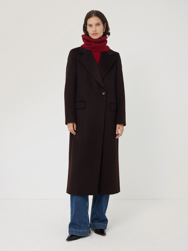 Jigsaw Red Wool Cashmere Winter Snood - Image 1 of 3