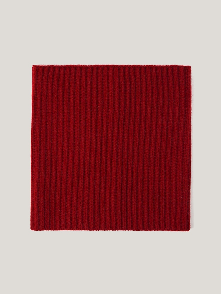 Jigsaw Red Wool Cashmere Winter Snood - Image 2 of 2