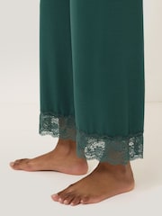 Jigsaw Green Modal Lace Trousers - Image 2 of 7