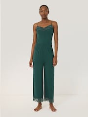 Jigsaw Green Modal Lace Trousers - Image 3 of 7