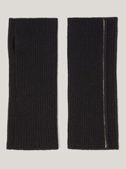 Jigsaw Black Contrast Stitch Mitten - Image 2 of 5
