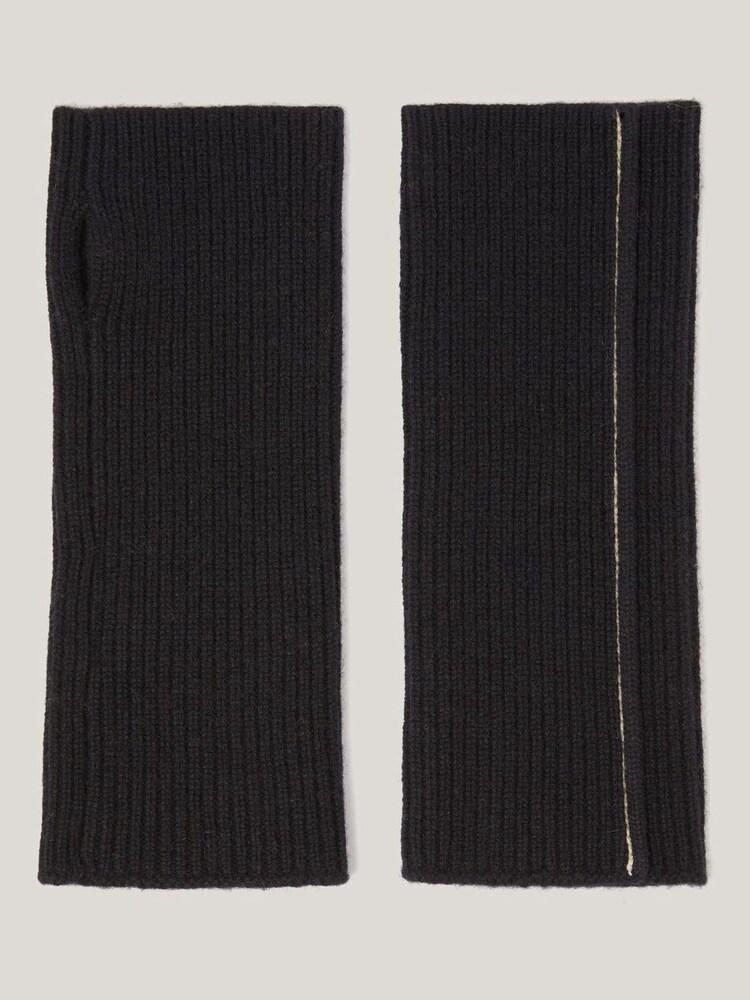 Jigsaw Black Contrast Stitch Mitten - Image 2 of 5