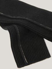 Jigsaw Black Contrast Stitch Mitten - Image 3 of 5