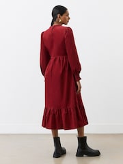 Finery Rust Esme Corduroy Midi Dress - Image 2 of 4