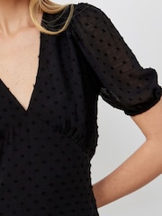 Finery Black Loretta Georgette Midi Dress - Image 4 of 4