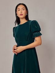 Finery Mela Velvet Midi Tea Dress - Изображение 2 из 4