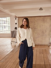 Finery White Sadie Ivory Button Front Cardigan - Image 1 of 5