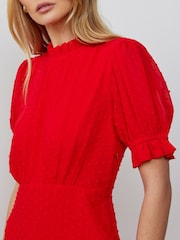 Красный - Шифоновое платье миди Finery Camille - Image 3 of 4