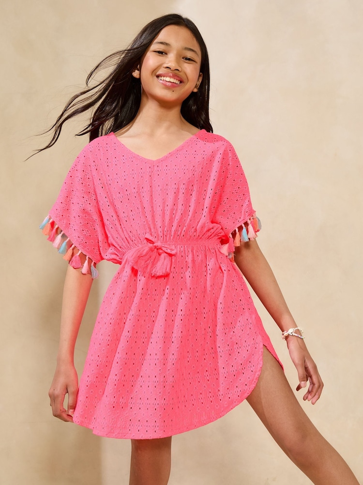 Lipsy Pink Jersey Kaftan (5-16yrs) - Image 1 of 4