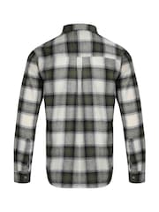 Weird Fish Green Broxton Long Sleeves Herringbone 100% Organic Cotton Check Shirt - Image 6 of 6