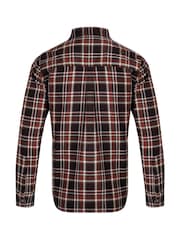 Braun - Weird Fish Broxton Langarm-Fischgrätenhemd mit Karos, 100 % Bio-Baumwolle - Bild 6 von 6