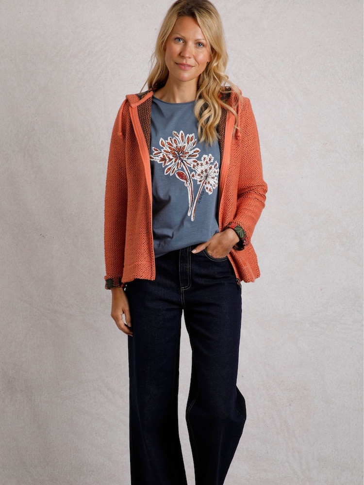 Weird Fish Orange Weird Fish Chicoa Eco Full Zip Hooded Classic 100% Organic Cotton Macaroni Hoodies - Image 1 of 2