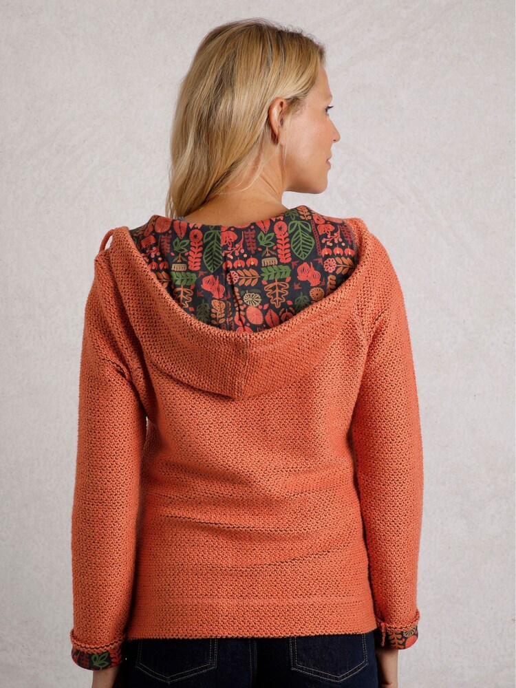 Weird Fish Orange Weird Fish Chicoa Eco Full Zip Hooded Classic 100% Organic Cotton Macaroni Hoodies - Image 2 of 2
