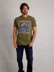 Weird Fish Green Homestead Heritage Wash Graphic 100% Cotton T-Shirt - Image 1 of 6