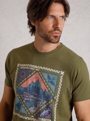 Weird Fish Green Homestead Heritage Wash Graphic 100% Cotton T-Shirt - Image 2 of 6