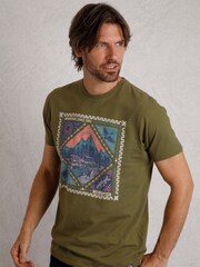 Weird Fish Green Homestead Heritage Wash Graphic 100% Cotton T-Shirt - Image 5 of 6