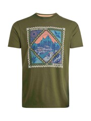 Weird Fish Green Homestead Heritage Wash Graphic 100% Cotton T-Shirt - Image 6 of 6