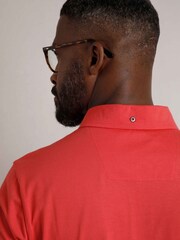 Weird Fish Red Jeremy Premium 100% Cotton Jersey Polo Shirt - Image 4 of 7
