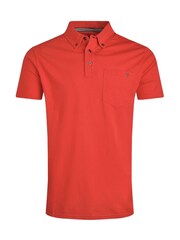 Weird Fish Red Jeremy Premium 100% Cotton Jersey Polo Shirt - Image 6 of 7