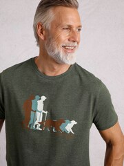 Weird Fish Green Mens Best Friend Eco Graphic T-Shirt - Image 4 of 6