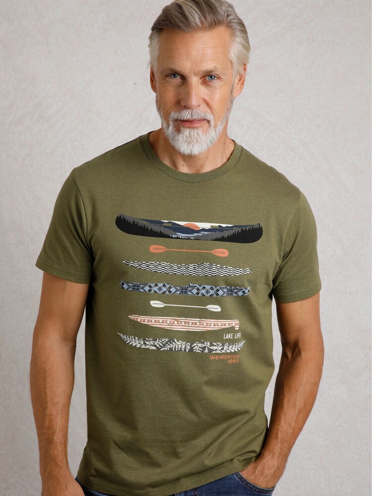 Weird Fish Green Lake Life Eco Graphic T-Shirt - Image 1 of 3