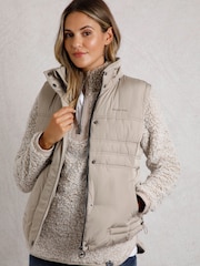 Weird Fish Cream Sabine Arctic Padded Gilet - Image 1 of 5