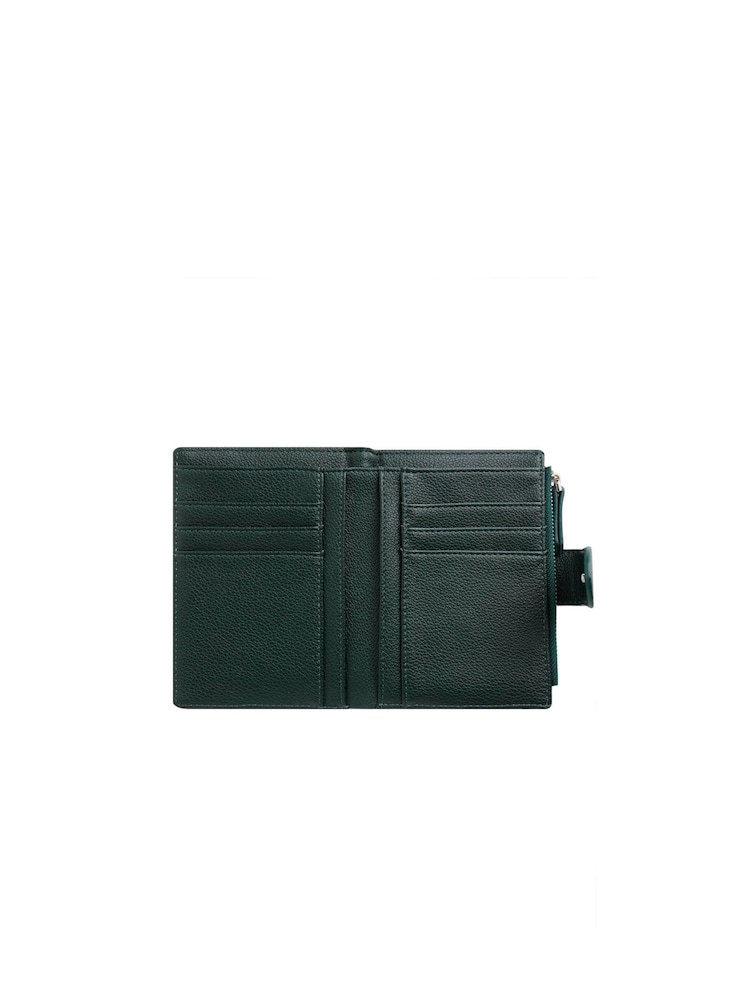 Weird Fish Green Tabytha Plain Vegan Leather Coin Purse - Image 3 of 3