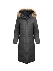 Weird Fish Grey Shola Houndstooth Padded Longline Jacket - Image 6 of 7