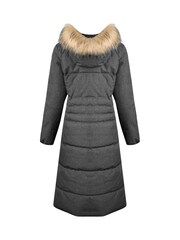 Weird Fish Grey Shola Houndstooth Padded Longline Jacket - Image 7 of 7
