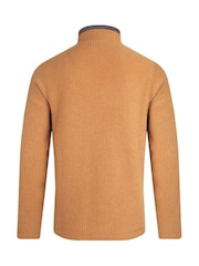 Weird Fish Caramel Newark Eco Quarter Zip Grid Fleece - Image 3 of 3