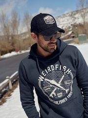 Weird Fish Blue Jamie Branded Premium Popover Hoodie - Image 1 of 8