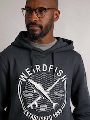 Weird Fish Blue Jamie Branded Premium Popover Hoodie - Image 5 of 8
