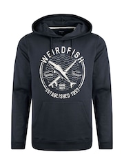 Weird Fish Blue Jamie Branded Premium Popover Hoodie - Image 7 of 8