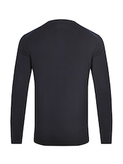 Weird Fish Dark Blue Noah Crew Neck Jumper - Image 3 of 3